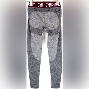 GYMSHARK Women Sport Leggings Medium Grey Stretch Logo Gym Activewear Pull On